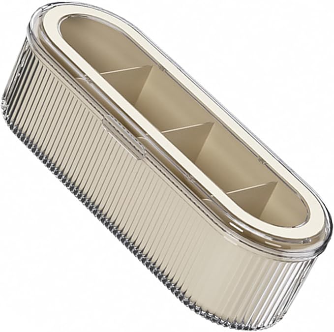 4 Dividers Condiment Pot with 4 Spoons, PP and PET Container Condiment Box | Clear Lid, Store Salt, Sugar, Pepper Powder, Cinnamon Powder, Cumin Powder, Parsley Flakes