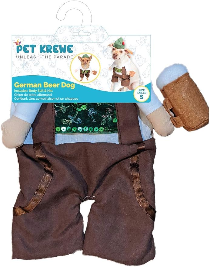 Pet Krewe German Oktoberfest Dog Costume & Cat Costume Medium - Barktoberfest Halloween Dog Costume - Perfect for Halloween, Christmas Holiday, Parties, Photoshoots, Gifts for Dog & Cat Lovers