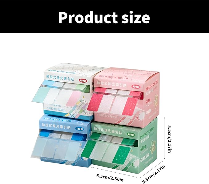 120Count Clear Colorful Page Label Markers Adhesive Notes Writable PET Label for Marking Labeling File Organizers