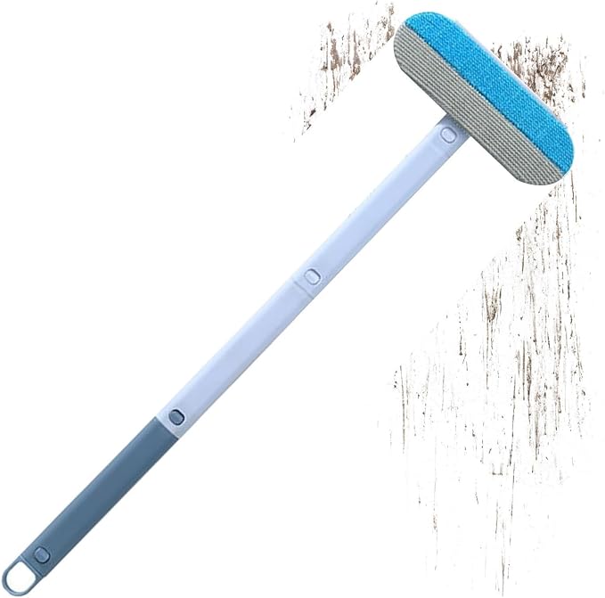 Extendable Cat Brush, Washable Lint Remover, Long Handle Cleaner, Multifunctional Furniture Carpet Organizer, Portable Clothes Cleaning Accessory, Grooming Tool for Cats, Carpets, Clothes, 59x18.5x3cm