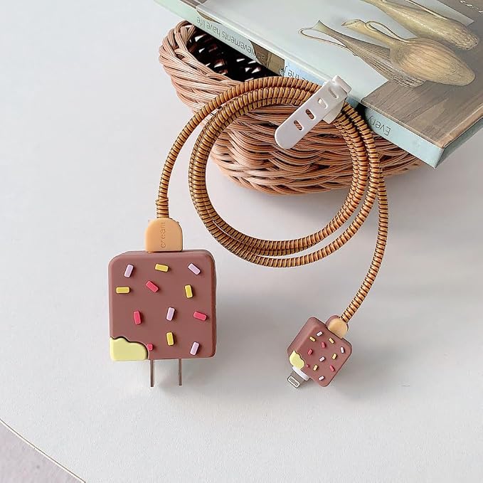 ZOSTLAND 5 in 1 DIY 18W 20W Heart Shape Protector Data Cable USB Charger Line Earphone Wire Saver Organizer Compatible with iPhone 11 12 13 14 15 Pro Max
