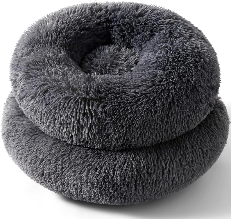Dog Pillow Cat Beds Donut Dog Bed Rabbit Beds Small Dogs Bed Puppy Bed Fluffy Pet Bed Calming Beds Donut Bed Cat Pillow Up to 7 Lbs Small Pet