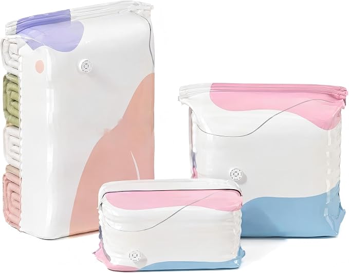 2026 New No‑Pump 3D Vacuum Storage Bags – Extra Large Heavy‑Duty Standing Cube Press & Seal for Comforters, Bedding, Clothes, No Pump(4PCS) (Large 31" × 39" × 12")