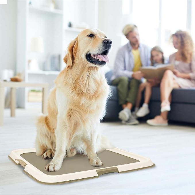 Pawise Dog Pee Pad Holder for Puppy, Puppy Pad Holder Tray, Pet Training Pee Pad, Indoor Potty Tray for Senior Dogs, Dog Toilet for Newborn Puppies, 23.5" x 23.5"
