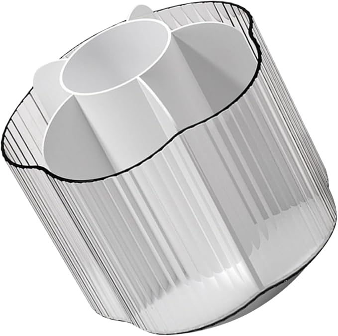 ABOOFAN Rotating Pen Holder Capacity Desktop Storage Organizer for Stationery and Makeup Brushes Stable Design for Home Office Transparent Finish