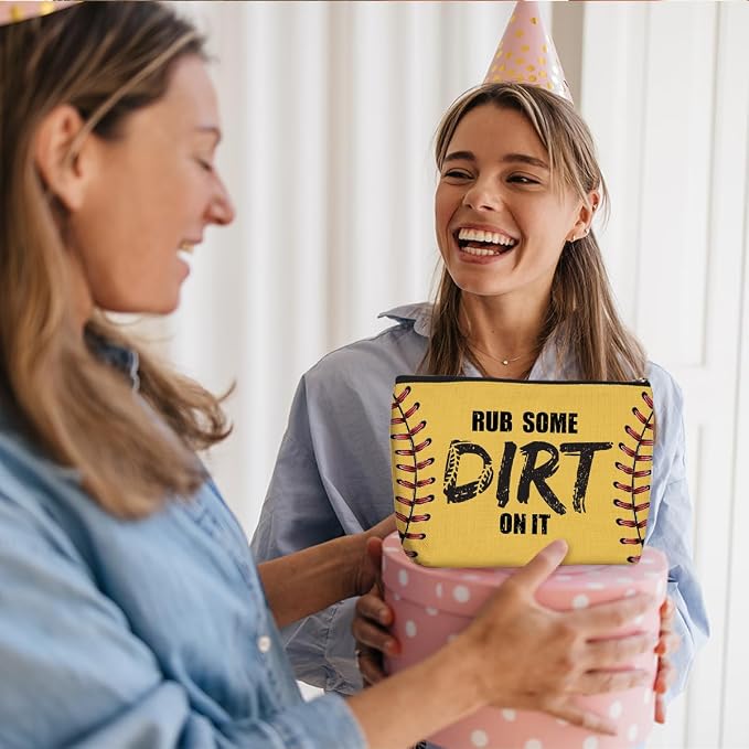 Funny Softball Gifts Baseball Mom Makeup Bag Softball Stuff Cosmetic Bag