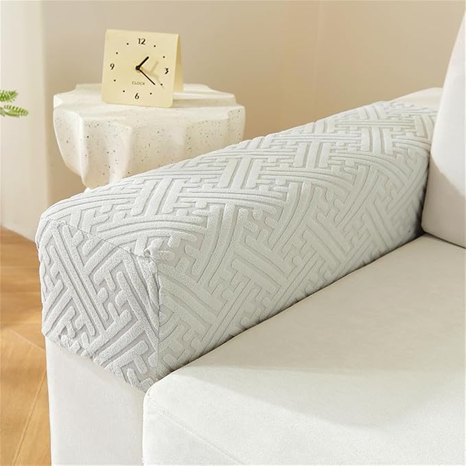 Sofa Arm Covers Set of 2 Squared, Non-Slip Arm Covers Protector for Dogs, Cats, Pets, Couch Armchair (A Green)