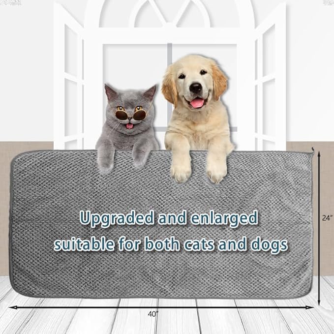 NVNAN Extra Large Dog Towel - Microfiber Ultra-Absorbent & Fast-Drying for Large Dogs, Pet Bath, Grooming, Swimming - 40x24 Inch-Grey- 1-Pack