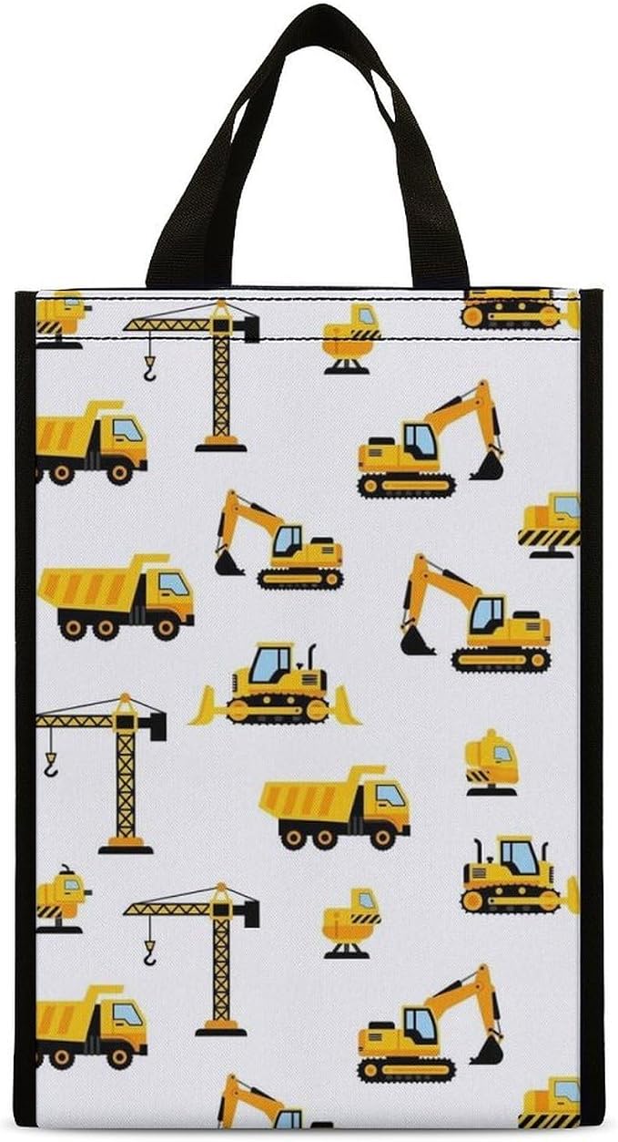 Portable Thermal Lunch Totes Reusable Leakproof Lunchbox Compatible with Construction Equipment Forklifts Cranes Excavators Tractors Bulldozers Truck Insulated Cooler Bags Food Meal Handbag
