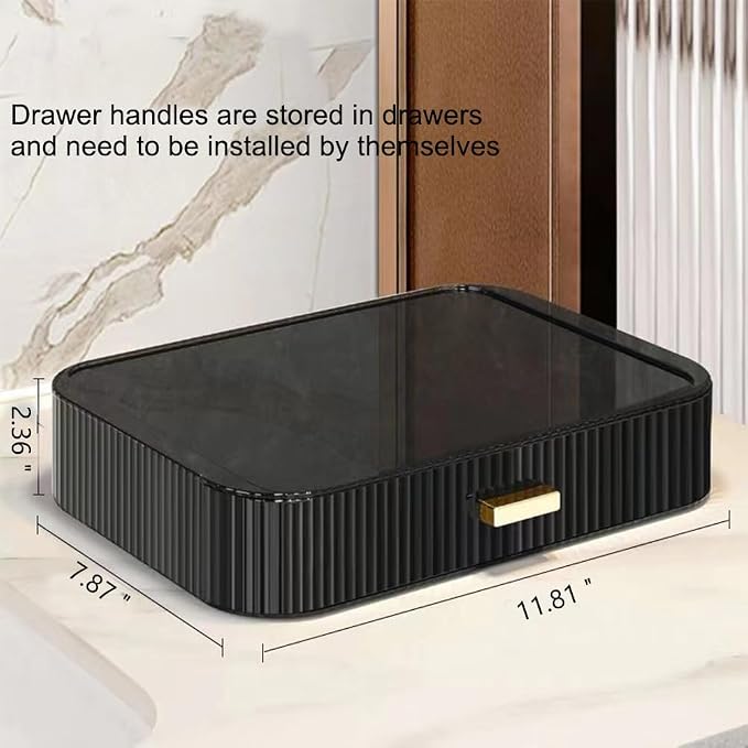 Stackable Makeup Storage Drawers, Bathroom Counter Organizer. | Drawers Can be Stacked, Cosmetic Display Case, Ideal for Make Up, Skincare, Perfume; Suitable for Dresser Top, Vanity