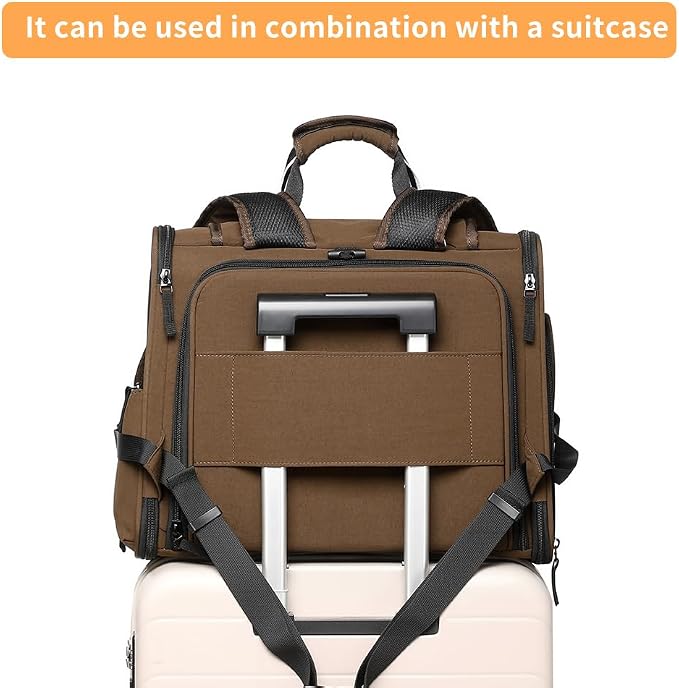 Pet Backpack Carrier for Small Dogs Medium Cats, Puppies,Breathable and Collapsible Design, Portable Travel Bag for Bearded Dragon,Rabbit Cage (Dark Brown, Large)