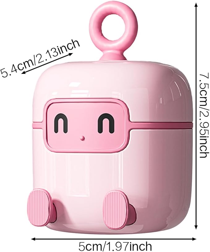 Sticky Lint Roller for Pet Hair, Fuzz, Dust & Debris - Reusable & Washable, Strong Adhesion, Cute Portable Design (Pink)