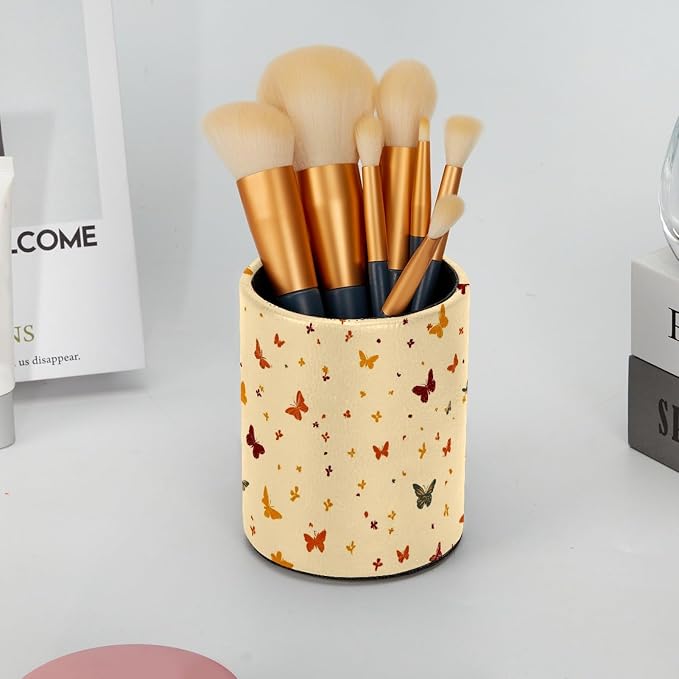 Butterfly Pen Holder, Pencil Cup Marker Brush Holder Desk Storage Case, Desktop Organizer for School Office Home Supplies