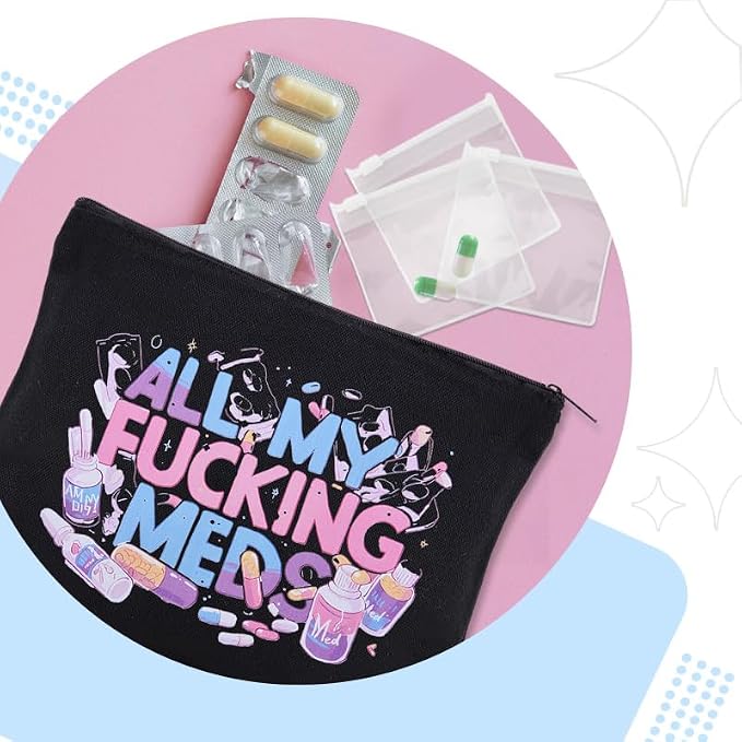 Sisadodo Charging Cable Organizer Travel Bag Toiletry Makeup Cosmetic Bags Medicine Med Toiletry Bag Pouch Diabetic Gifts Bags