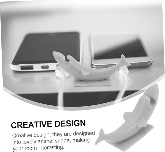 Artibetter 1pc Cord Organizer Soft Wire Holder for Home Appliances Self-Adhesive Charging Cord Wrapper Cute Animal Design Tidy Desktop Organizer for USB Cables and Earphones Gray