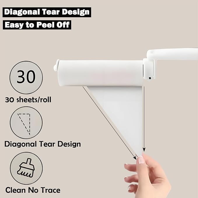 Mini Travel Lint Roller with 300 Sticky Sheets, Compact Portable Pet Hair Remover with Cover for Clothes, Travel, Small Foldable Lint Roller for Purse Car Bag Essentials (Black and Blue)