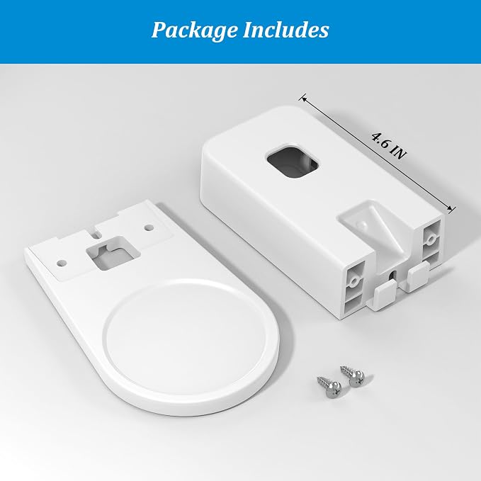 PlusAcc Wall Mount for Dot Max & Nest Mini, No Drilling Needed, White