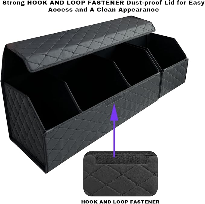 Car Trunk Organizer for For MB CLA - Custom Fit,Large Space Outdoor Trunk Organizer with Leather,Hook and Loop Fastener,4-Layer Cover,For MB CLA 250 2017-2019
