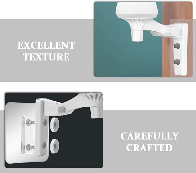 Toddmomy 3pcs Wall Mount Camera Holder - Baby Monitor Mount - Self-Adhesive Floating Shelf for Security Cameras and Small Devices No Drilling