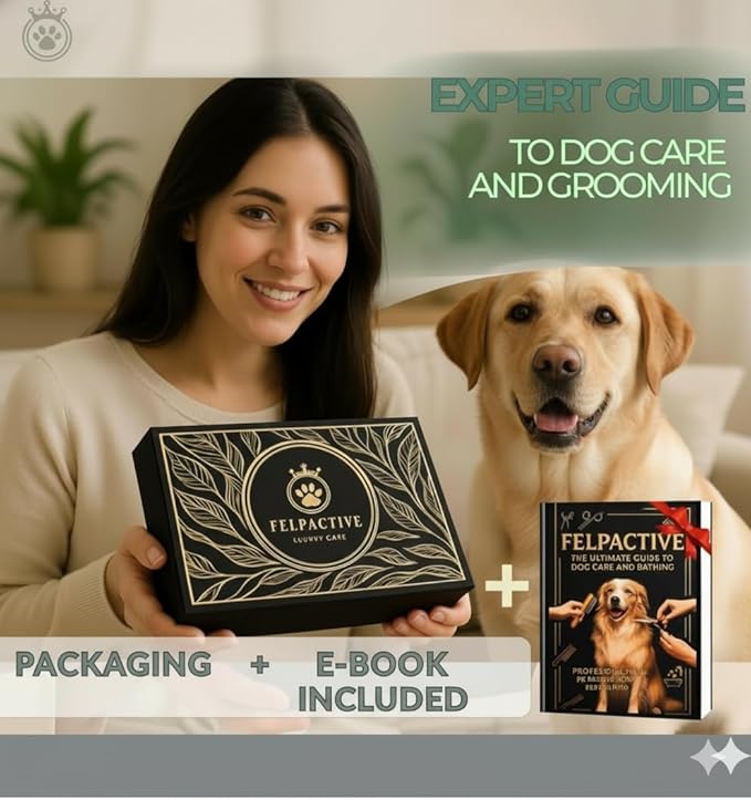 |FELPACTIVEยฎ Premium Dog Drying Robe | Sizes S - XXXL | Quick-Drying Super Absorbent Double-Layer Microfiber | Soft & Snug Fit | Includes Luxury Gift Box + EBOOK | Dog Bath Robe, Pet Warming Bathrobe