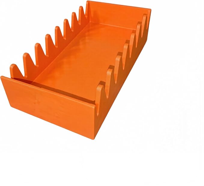Pet Grooming Scissor Holder, Holds 8 Shears, Shear Organizer Rack for Dog Grooming Tools, Space Saving Storage for Salon and Home Use (orange)