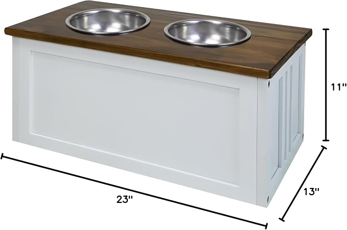 Casual Home Pet Feeder Storage Stand for Dogs - Medium to Large Breeds