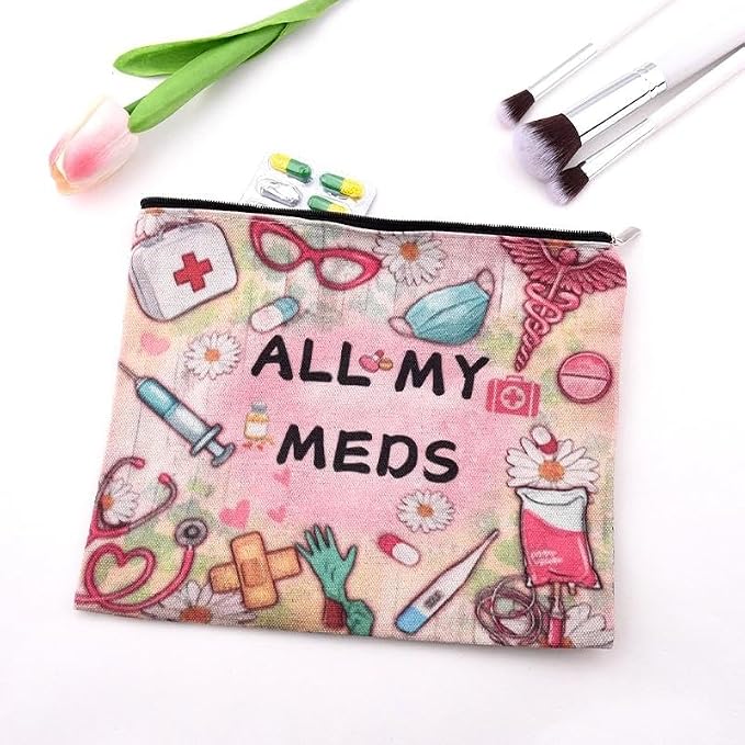 Small Nurse Medical Supply Pouch Bag Emergency Medicine Physician Bag Gifts Pharmacist Doctor Graduates Accessories Family Patient Medication Organizer Nursing School Makeup Bags Survival Med Pouch