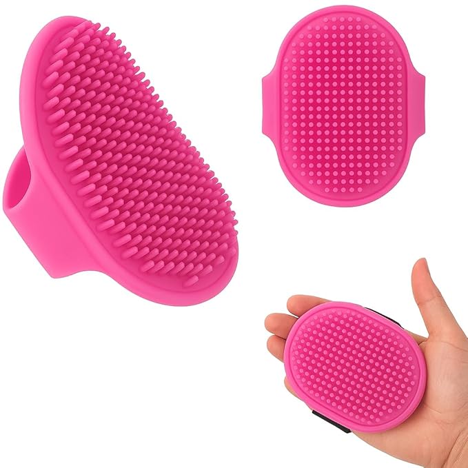 Pet Grooming Bath Brush for Dogs and Cats (pink)