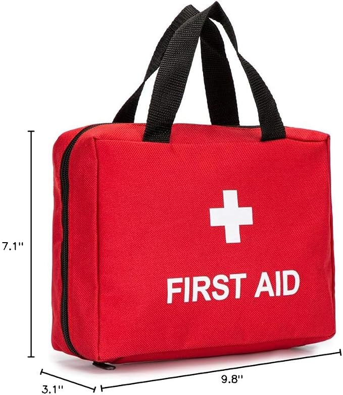 Red First Aid Bag Empty Travel Rescue Pouch First Responder Storage Medicine Emergency Bag for Car Home Office Kitchen Sport Outdoors (Green)