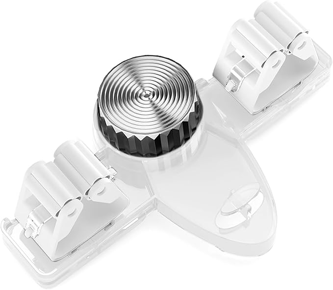 6PCS Broom Holder Mop Hanger Wall Mount, No Drill Suction Cup Mop and Broom Organizer with Hooks, Space Saving Adjustable Rack Removable Mop Clip for Bathroom, Kitchen, Garage, Laundry Room