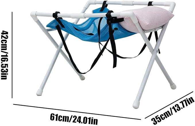 Pet Grooming Hammock - Foldable Heavy Duty Dog Restraint Stand | Washable Mesh Support Sling, Anti Slip Frame, Joint Cushion, Secure Setup for Small Medium Pets Home Salon Bathing