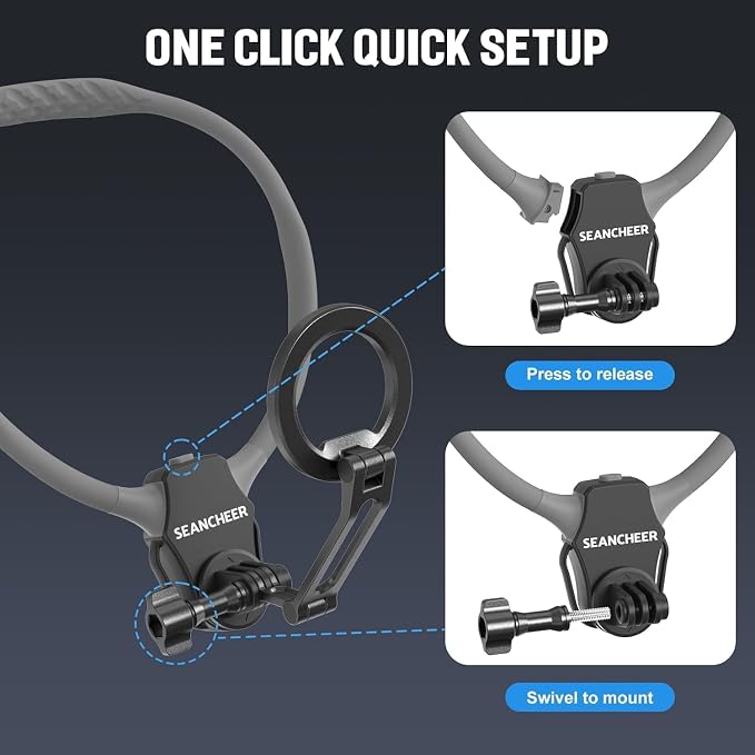 【2026 Extended Long】Magnetic Neck Mount for Phones,Neck Phone Holder | 27.6"Hands Free Pov Phone Holder Chest Mount for iPhone17–12 & Android,Go Pro DJI,Comfortable&Nature Shooting