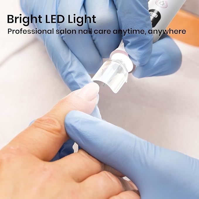 Nail File Drill, Long-Lasting Electric Thick Toe Nail Grinding Tools for Seniors, Rechargeable Cordless Nail Filer, Buffer, Sander, Remove Cuticles, Callus for Men & Women Gifts