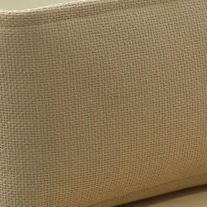 Decorative Basket Rectangular Small Storage Basket Fabric Storage Bin Organizer Basket with Handles for Clothes Storage (Beige, 11.8L×7.9W×5.2H inch)