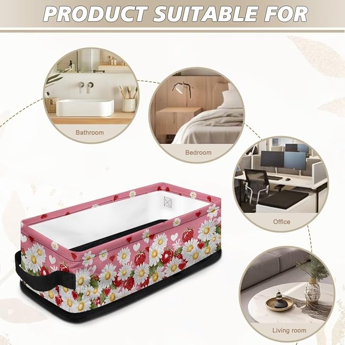 Daisy Toilet Paper Organizer Bathroom Basket Back of Toilet Tank Paper Storage Basket Versatile Shelf Bins Decorative Paper Basket Bathroom Decor Accessories