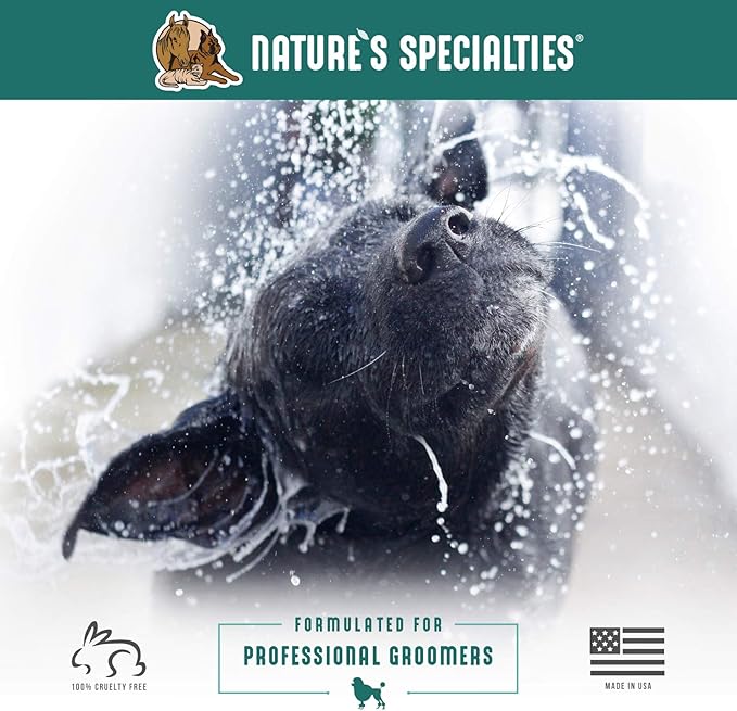 Nature's Specialties Colloidal Oatmeal Ultra Concentrated Dog Shampoo Concentrate for Pets, Makes up to 1.5 Gallons, Natural Choice for Professional Groomers, Relieves Itching, Made in USA, 16 oz