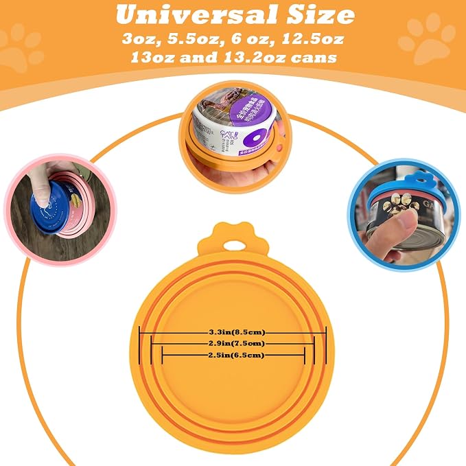 Cat Treat Spoon Squeeze & 3 Pcs Can Lids | Cat Treat Feeder for Liquid Snack | Universal Silicone Pet Can Covers BPA Free | Churu Spoon Dispenser(Multicolor)