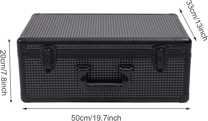 Beauty Barber Case Organizer for Supplies and Accessories Barber Carrying Case Professional Barber Travel Case Barber Beauty Salon Tool Box for Hair Stylist Pet Groomer, Black,19.7x13x7.8inch