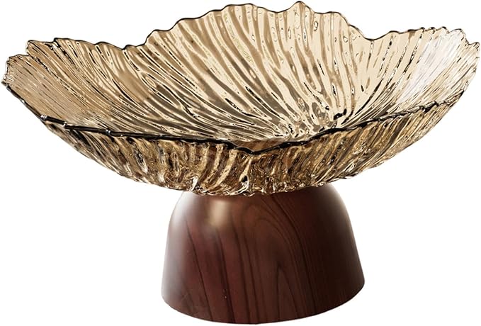 Pedestal Fruit Bowl: Elegant Fruit Bowl with Stand, Decorative Serving Tray And PET Organizer for Dining And Home Parties, gold