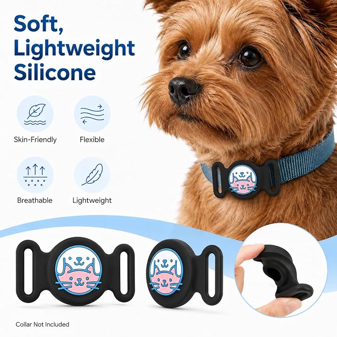 GPS Collar for Dogs, Pet Tracker for Dogs (Android Only), Waterproof Smart Tag Compatible with Google Find My, No Monthly Fee, Dog GPS Tracker Collar for Small Large Dogs (Android Tracker for Dog)