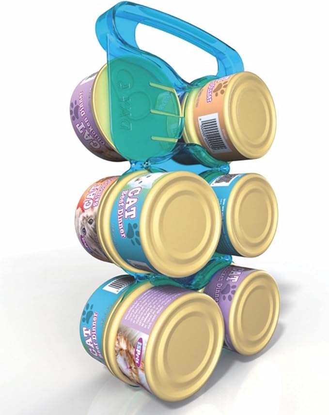 Stackable Pet Food Organizer - Fits 5.5 oz Cans, Holds 12 | 1 Piece, The Perfect Pet Food Storage Solution, Holds 12 Pet Food Cans for Easy Access, Food Carrier for Storage and Travel