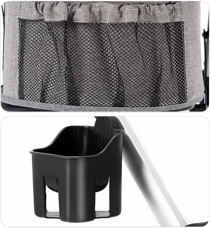 Pet Stroller Strolling Cart Dog Cat Cage 4 Wheels Jogger for Medium Small Dogs Cats Travel Folding Carrier Waterproof Puppy Strollers (Gray(Grey))