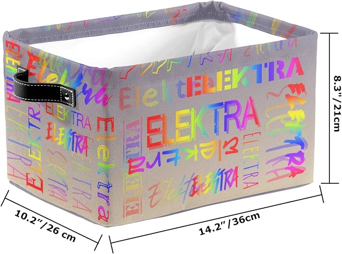 Personalized Storage Bins with Name Custom Kids Storage Basket Cubes Organizer with Handles for Organizing Boys and Girls Toys Shelf Closet Nursery Baskets Boxes, 1 Pack