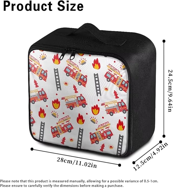 First Aid Bag Empty Fire Fighting Truck Medical Supplies Organizer Bag Empty First Aid kit Bag Travel Medicine Bag for School Student Car Home Camping Hiking 11" x 5" x 9.6"