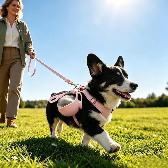 Drain-Back Stainless Steel Portable Dog Water Bottle with Bowl for Walks