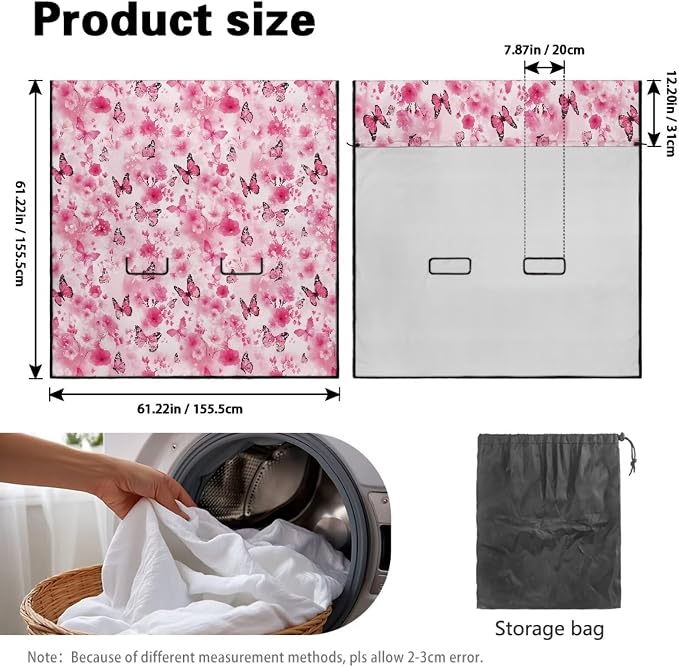 Renewold Pet Dog Car Back Seat Cover Car Seat Towel Cover Auto Rear Bench Towel Blanket for Gym Yoga Workout Outdoor Pink Butterflies Sport Travel Automotive Interior Accessories with Storage Bag