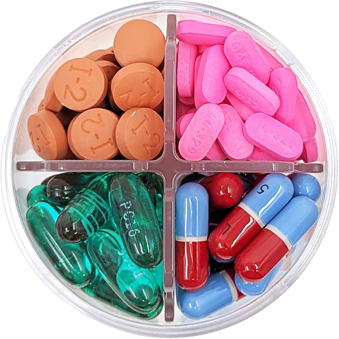 Mini Pill Dispenser Organizer Bottle, Daily Travel Medication Box with Secure Closure (Mini - Green)