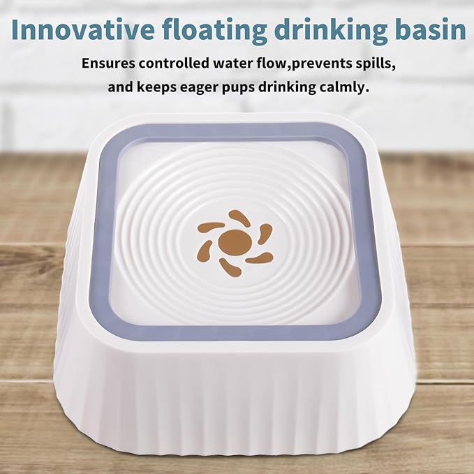 Dog Water Bowl,No Spill Water Bowl for Dogs 45oz Large Capacity,Safety Foam in the Dog Bowl, No Spill Bowl for Elevated Design Mess Proof is Easy to Clean, is Suitable for All Pets