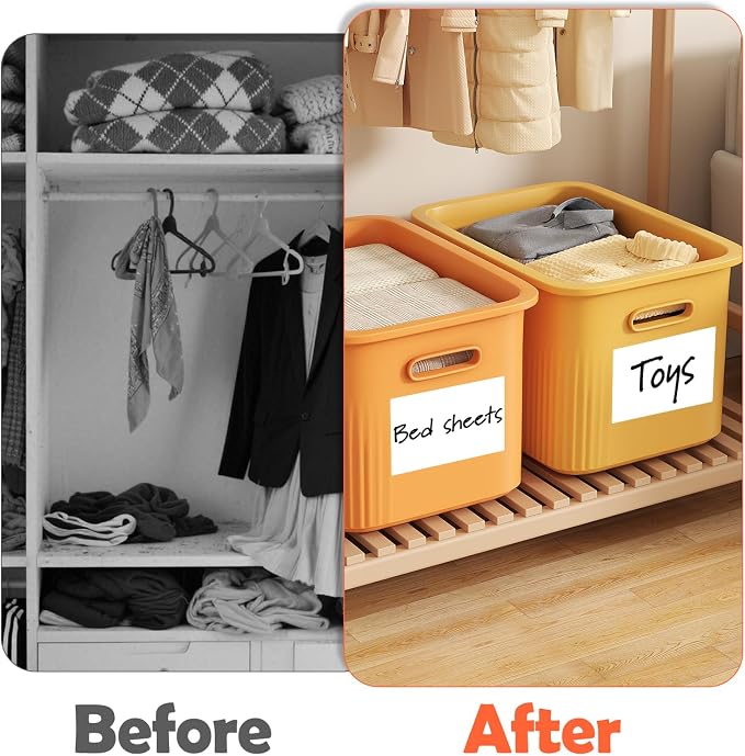 Homrelaxy 180 Pcs 4"x6" Large Labels for Storage Bins, Removable Tote Label | No Residue White Storage Bin Labels, Waterproof & Oil-Resistant & Tear-Resistant Stickers, For Plastic Bins, Boxes and Cases
