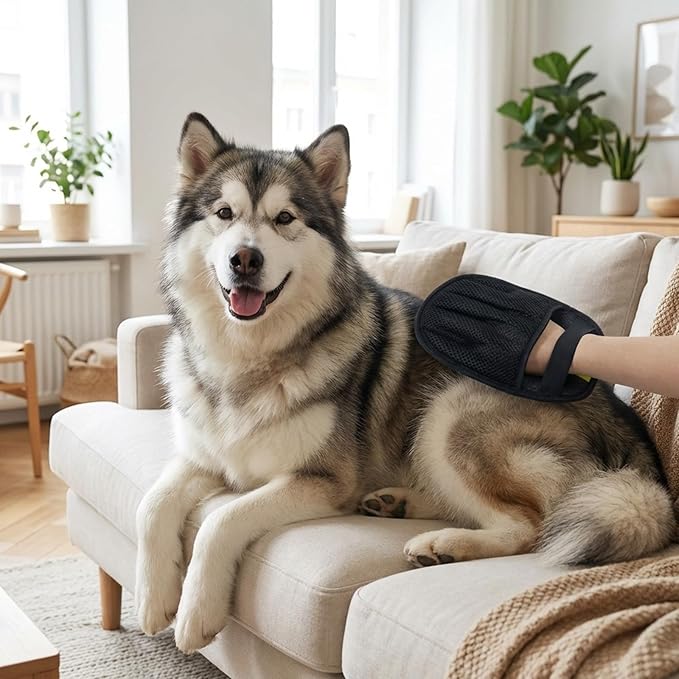 Luszmoax Pet Hair Glove for Cats & Dogs,Newly Upgraded Five-Finger Electrostatic Reusable Magic Brush,Pet Hair Remover Glove for Laundry for Pet Hair Remover Tool on Carpet,Clothing,Couch,Car Seat